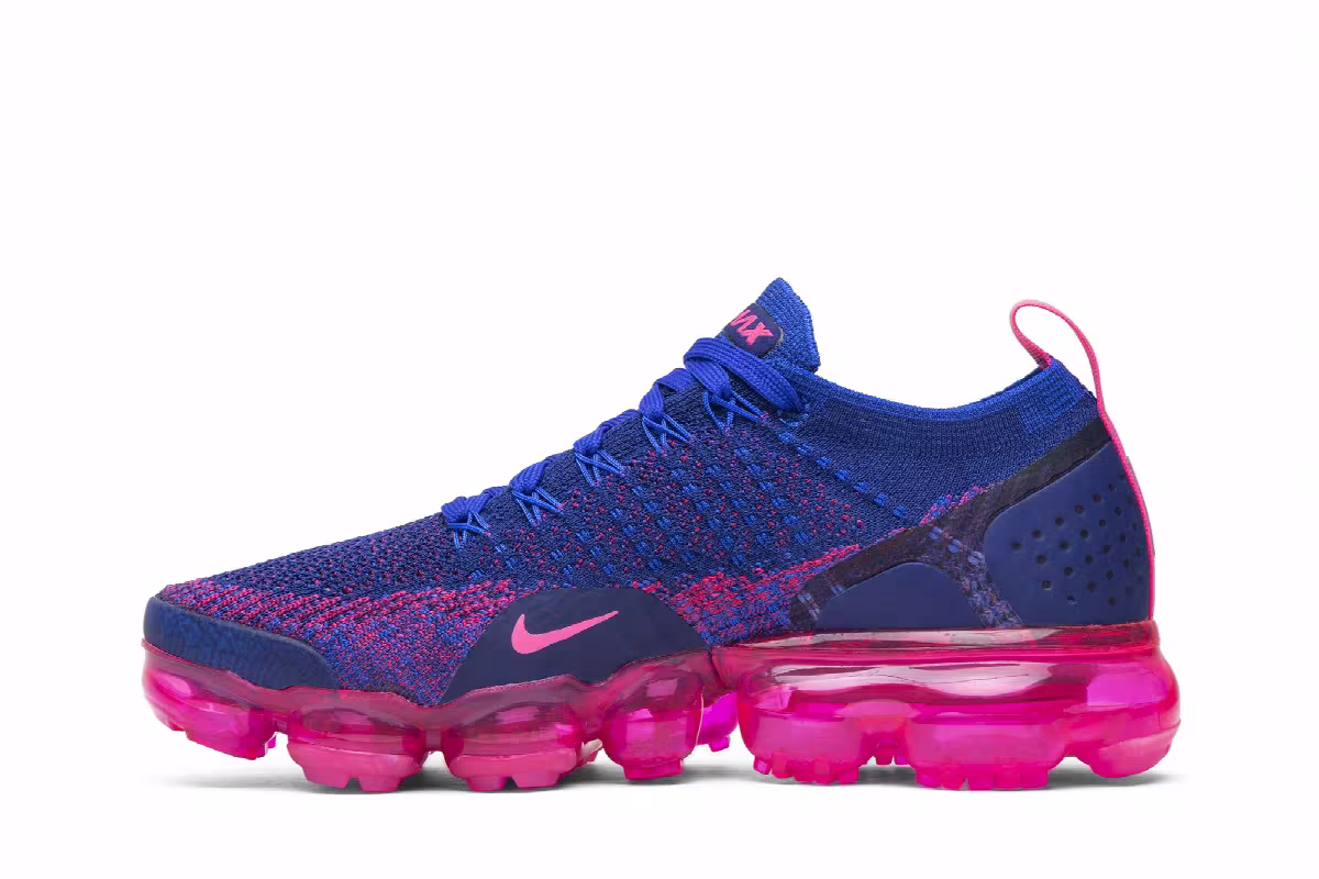 Nike Women's Air VaporMax Flyknit 2 Racer Pink Blue, view 4