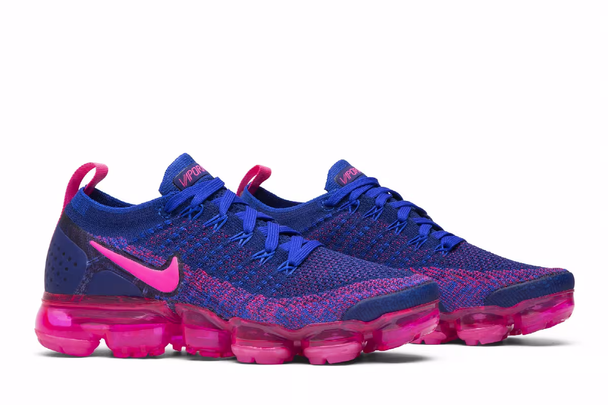 Nike Women's Air VaporMax Flyknit 2 Racer Pink Blue, view 9