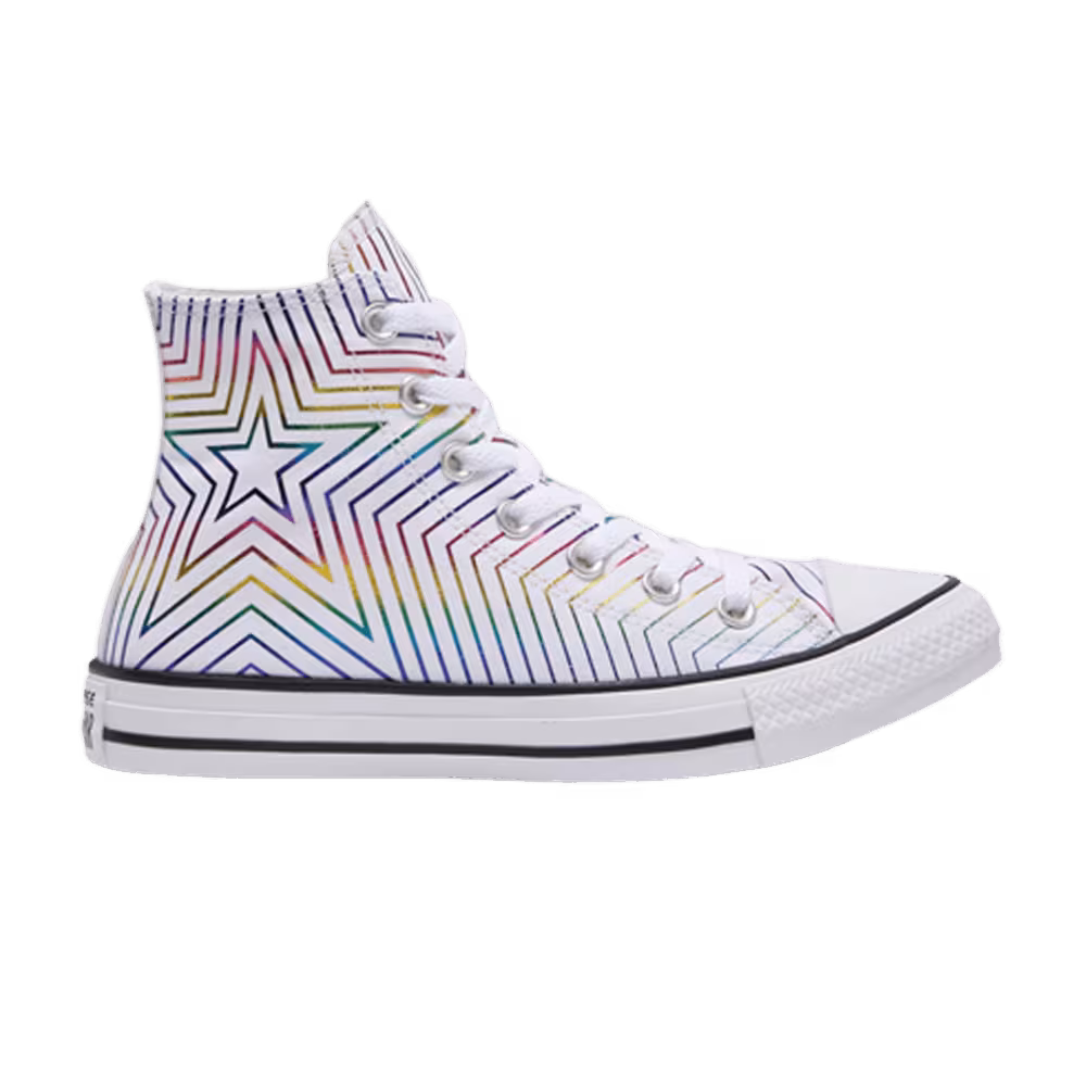 Converse Women's Chuck Taylor All Star High Rainbow Metallic Star