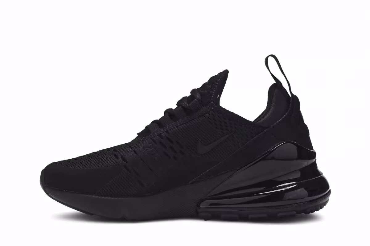 Nike Women's Air Max 270 Triple Black, view 4