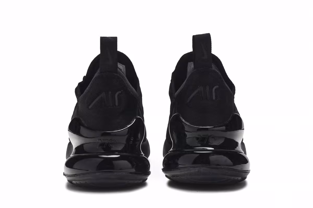 Nike Women's Air Max 270 Triple Black, view 7