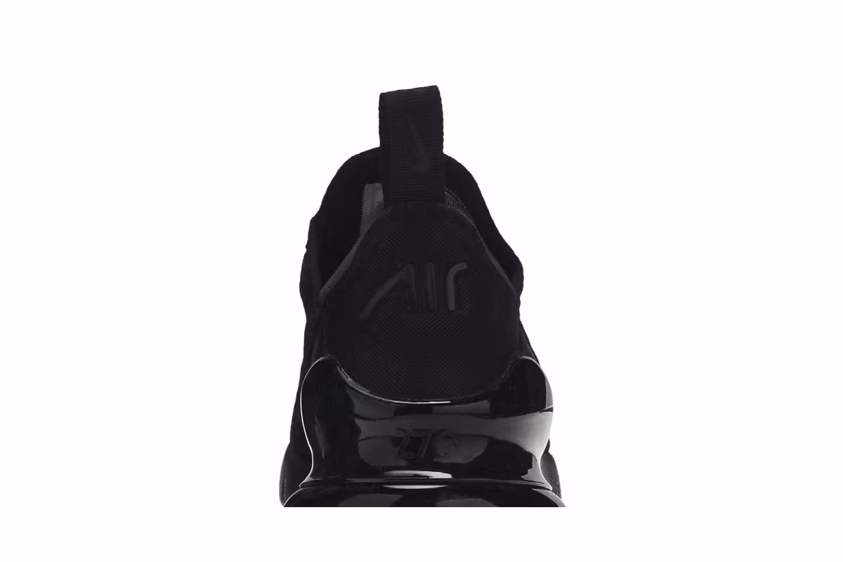 Nike Women's Air Max 270 Triple Black, view 8