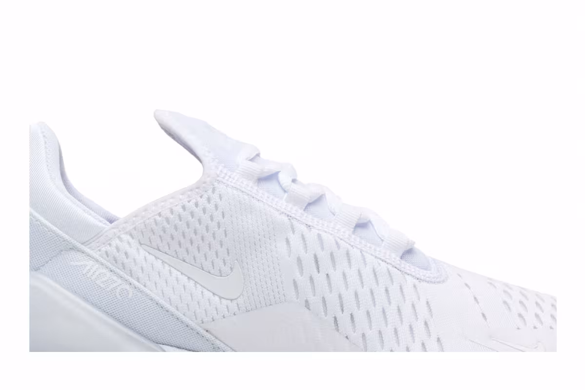 Nike Women's Air Max 270 Triple White, view 3