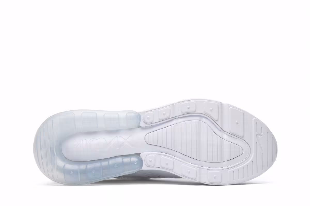Nike Women's Air Max 270 Triple White, view 5