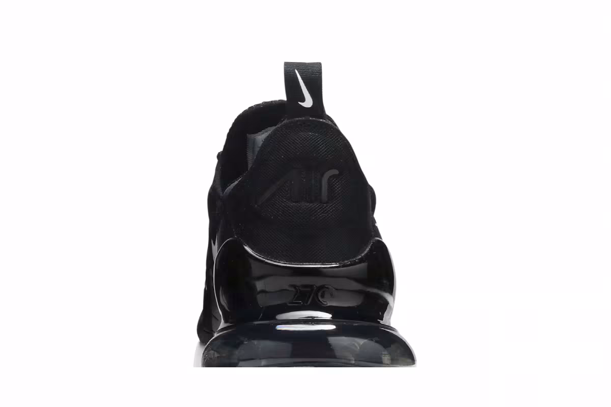 Nike Air Max 270 GS Triple Black, view 8