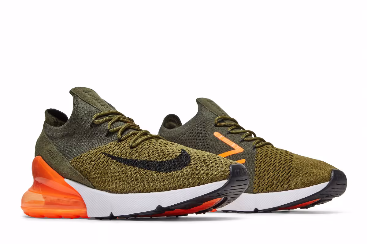 Nike Air Max 270 Flyknit Olive Flak, view 9