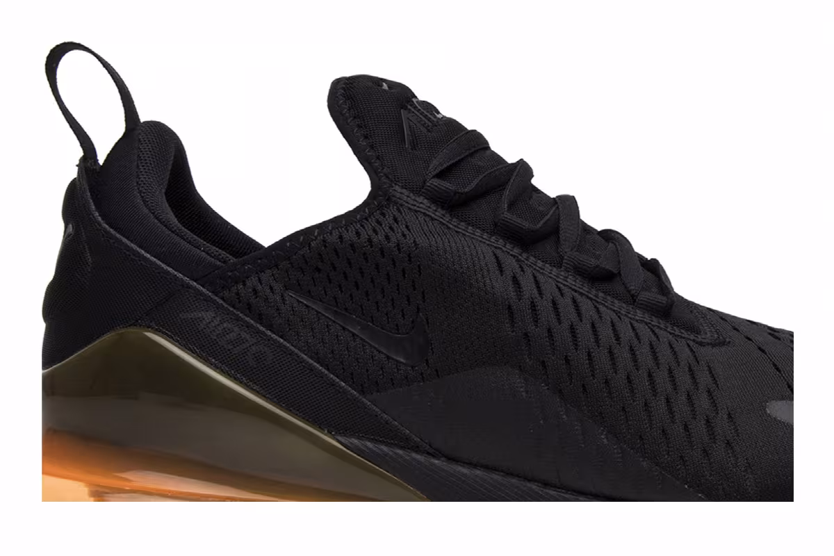 Nike Air Max 270 Black Orange, view 3