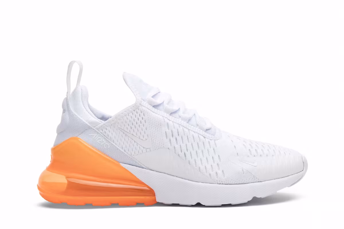 Nike Air Max 270 White Total Orange, view 2