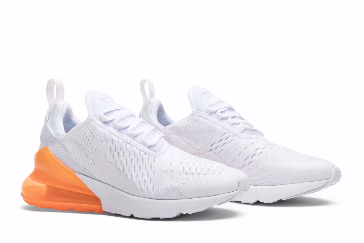 Nike Air Max 270 White Total Orange, view 9