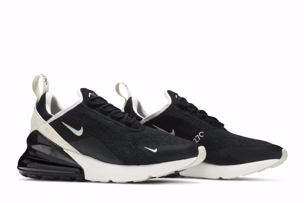 Nike Women's Air Max 270 Black Beige, view 9