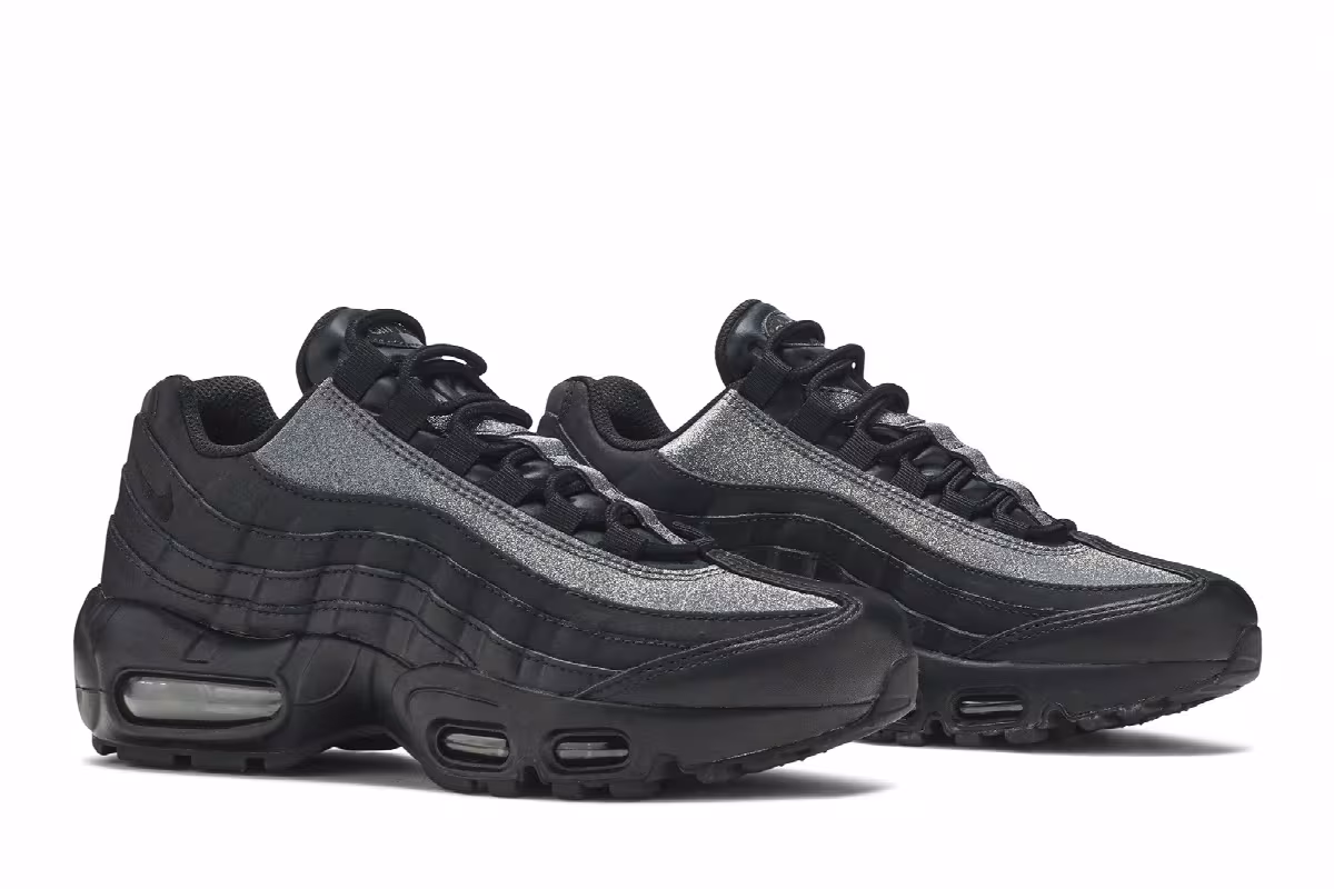 Nike Women's Air Max 95 Premium Black, view 9
