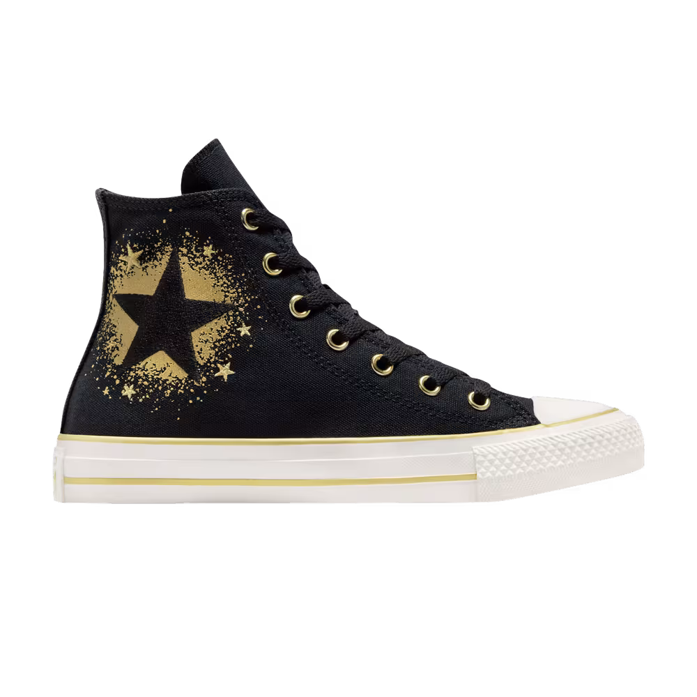 Converse Chuck Taylor All Star High GS Black Gold Star
