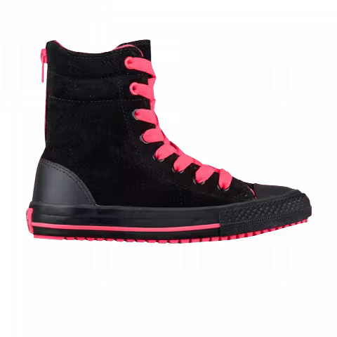 Converse Chuck Taylor All Star Hi-Rise Boot X-Hi GS 'Black Hot Punch'