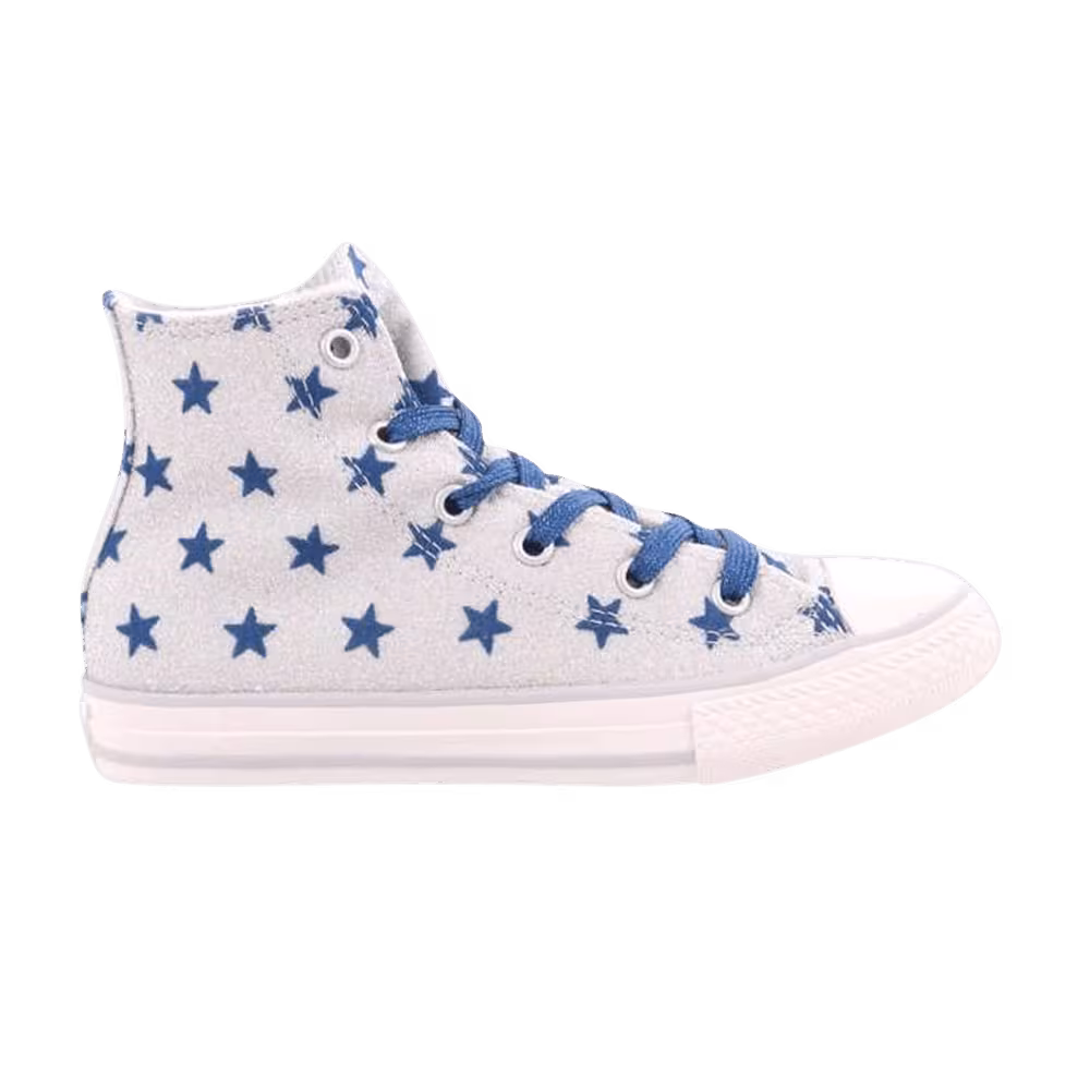 Converse Chuck Taylor All Star High GS Glitter Blue Stars