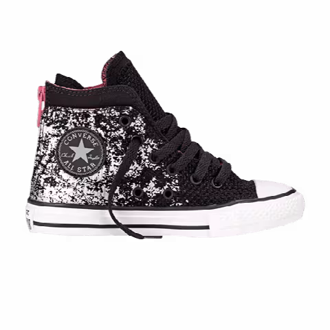 Converse Chuck Taylor All Star Back Zip Hi GS 'Black'