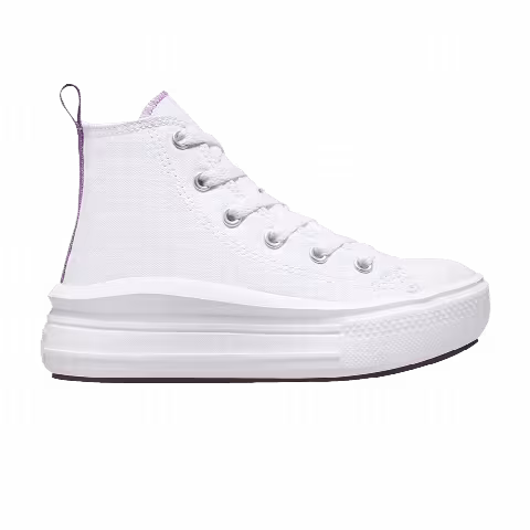 Converse Chuck Taylor All Star Move Platform GS 'White Pixel Purple'