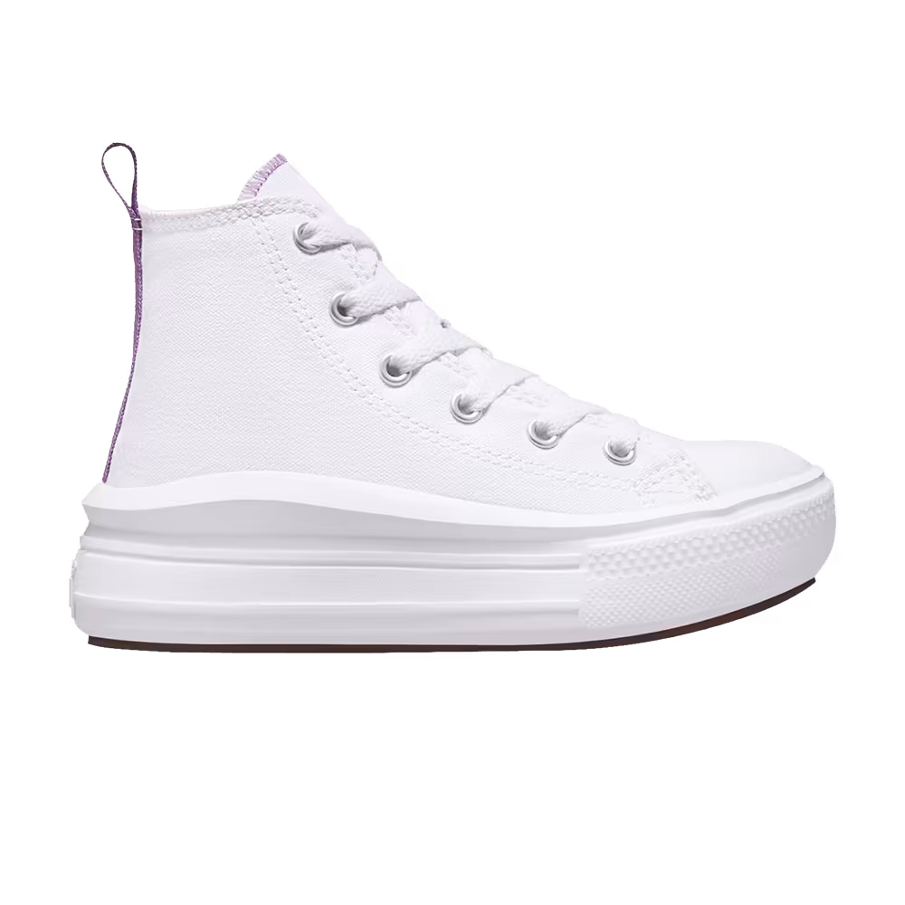 Converse Chuck Taylor All Star Move Platform GS White Pixel Purple