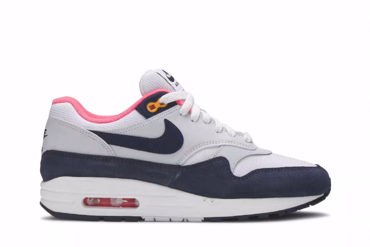Nike Women's Air Max 1 Midnight Navy Pink, view 2