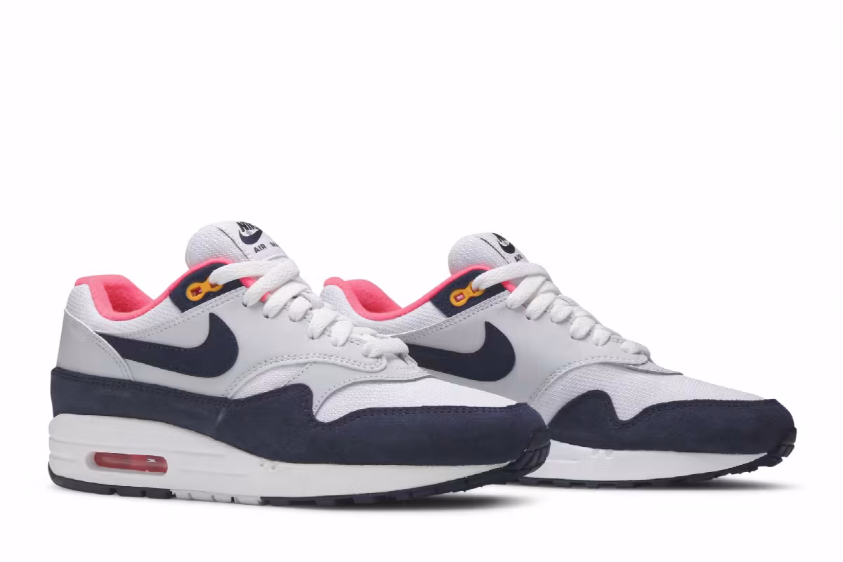 Nike Women's Air Max 1 Midnight Navy Pink, view 9