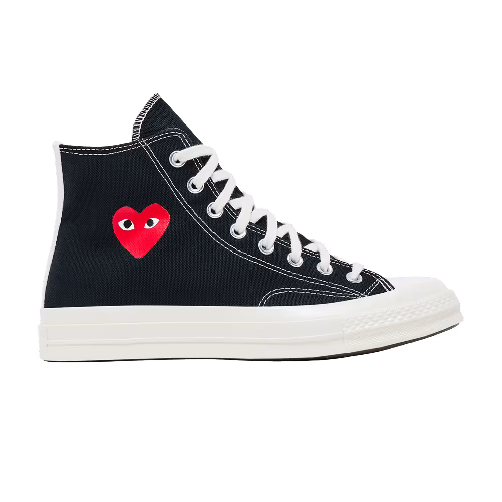 Comme des Garçons PLAY x Converse Chuck 70 High Small Red Heart - Black