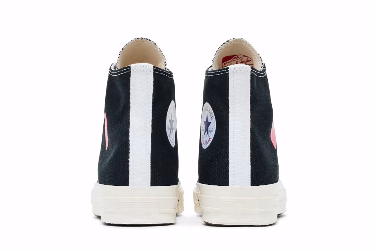 Comme des Garçons PLAY x Converse Chuck 70 High Small Red Heart - Black, view 7