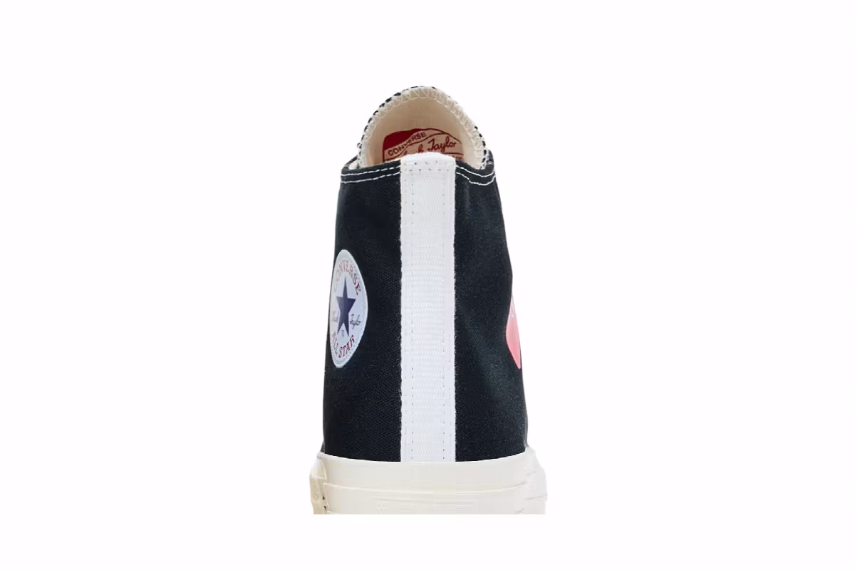 Comme des Garçons PLAY x Converse Chuck 70 High Small Red Heart - Black, view 8
