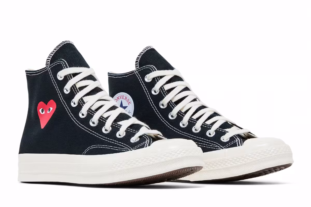 Comme des Garçons PLAY x Converse Chuck 70 High Small Red Heart - Black, view 9
