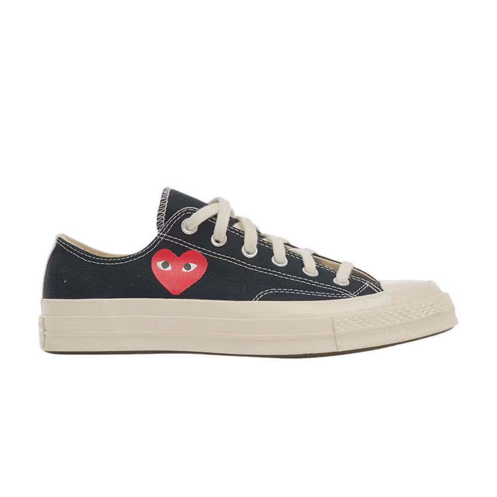 Comme des Garçons PLAY x Converse Chuck 70 Low Small Red Heart - Black