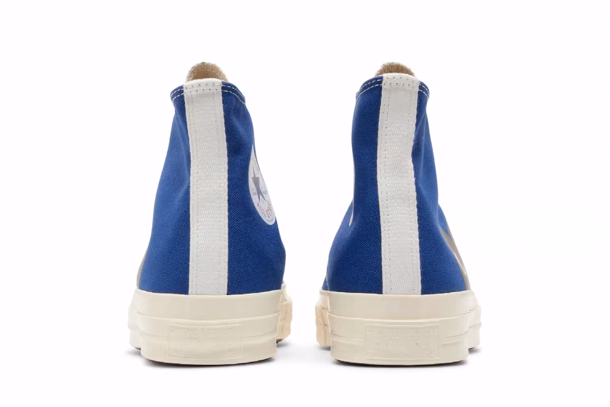 Comme des Garçons PLAY x Converse Chuck 70 High Blue Quartz, view 7