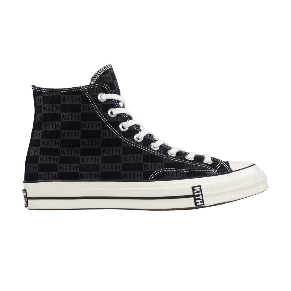 Kith x Converse Chuck 70 High Black Monogram