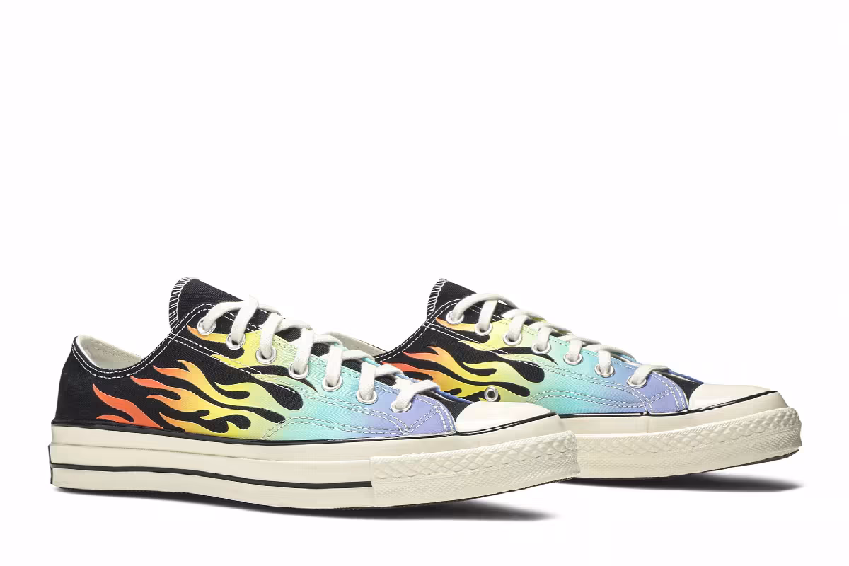 Converse Chuck 70 Low Archive Print - Flames, view 9