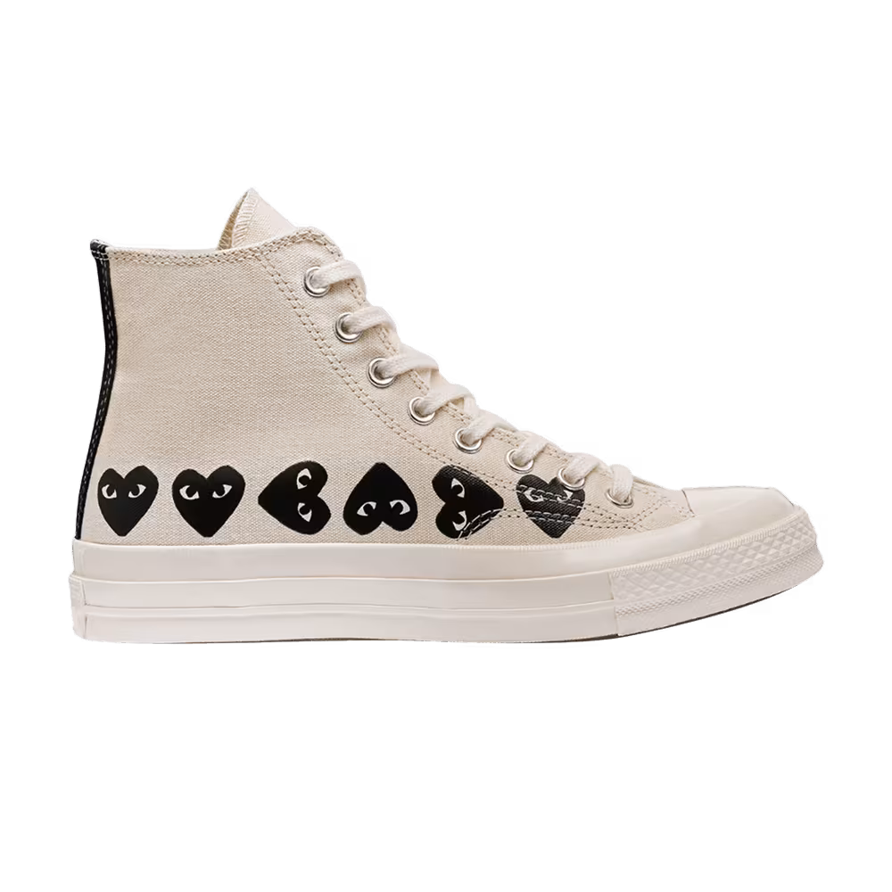 Comme des Garçons PLAY x Converse Chuck 70 High Multi Heart - Beige