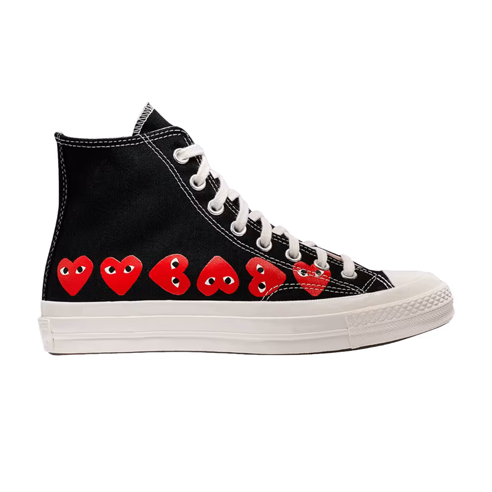 Comme des Garçons PLAY x Converse Chuck 70 High Multi Heart - Black