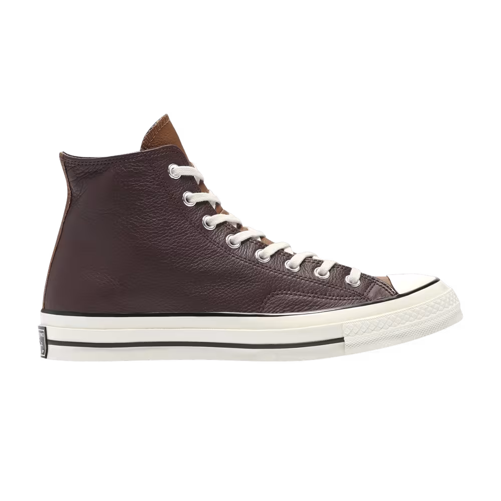 Converse Chuck 70 Leather High Colorblock - Dark Root Brown