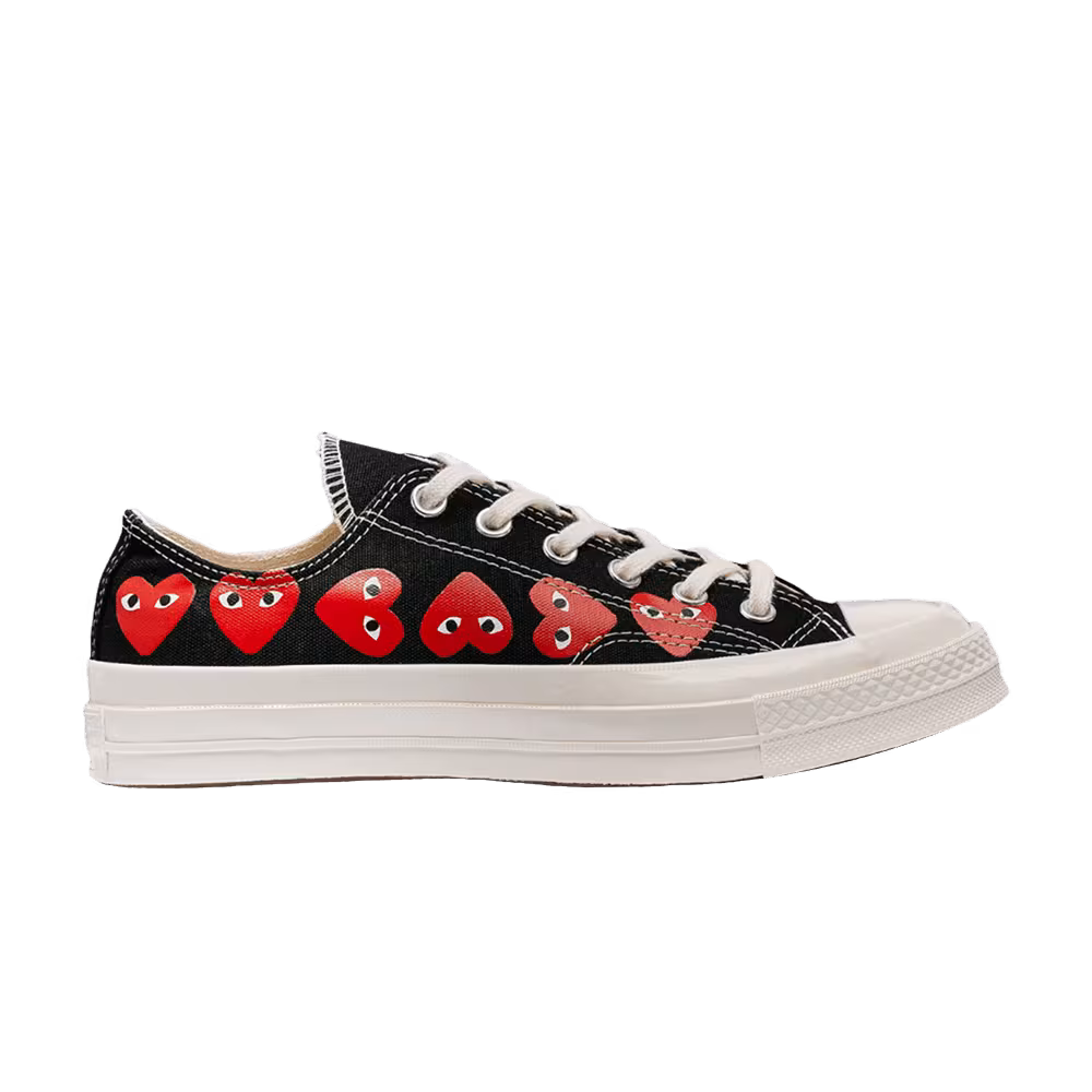Comme des Garçons PLAY x Converse Chuck 70 Low Multi Heart - Black