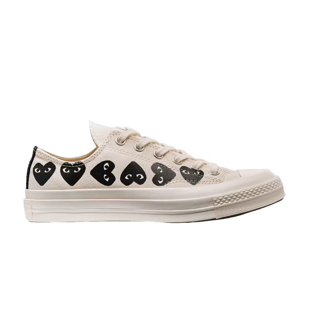 Comme des Garçons PLAY x Converse Chuck 70 Low Multi Heart - Beige