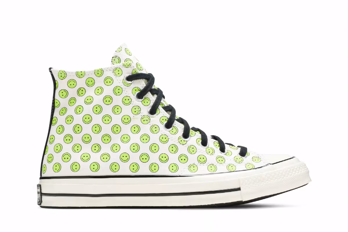 Converse Chuck 70 Happy Camper High Allover Smiley Faces, view 2