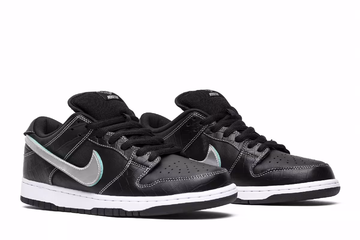 Diamond Supply Co. x Nike Dunk Low Pro SB Black Diamond, view 9