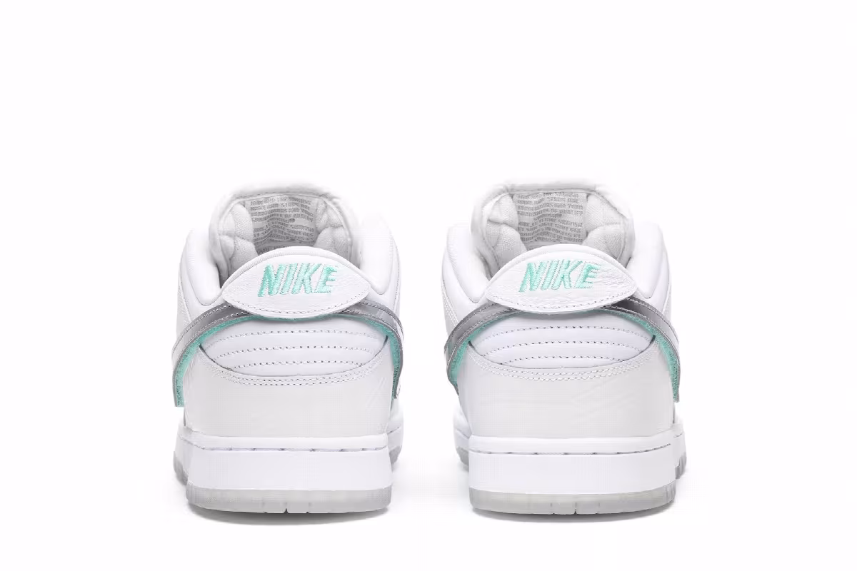 Diamond Supply Co. x Nike Dunk Low Pro SB White Diiamond, view 7