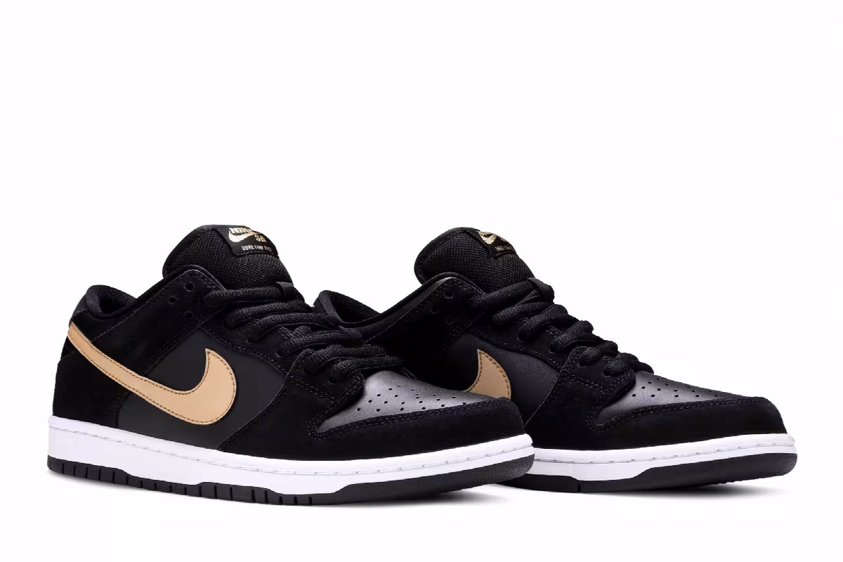 Nike Dunk Low SB Pro Metallic Gold, view 9