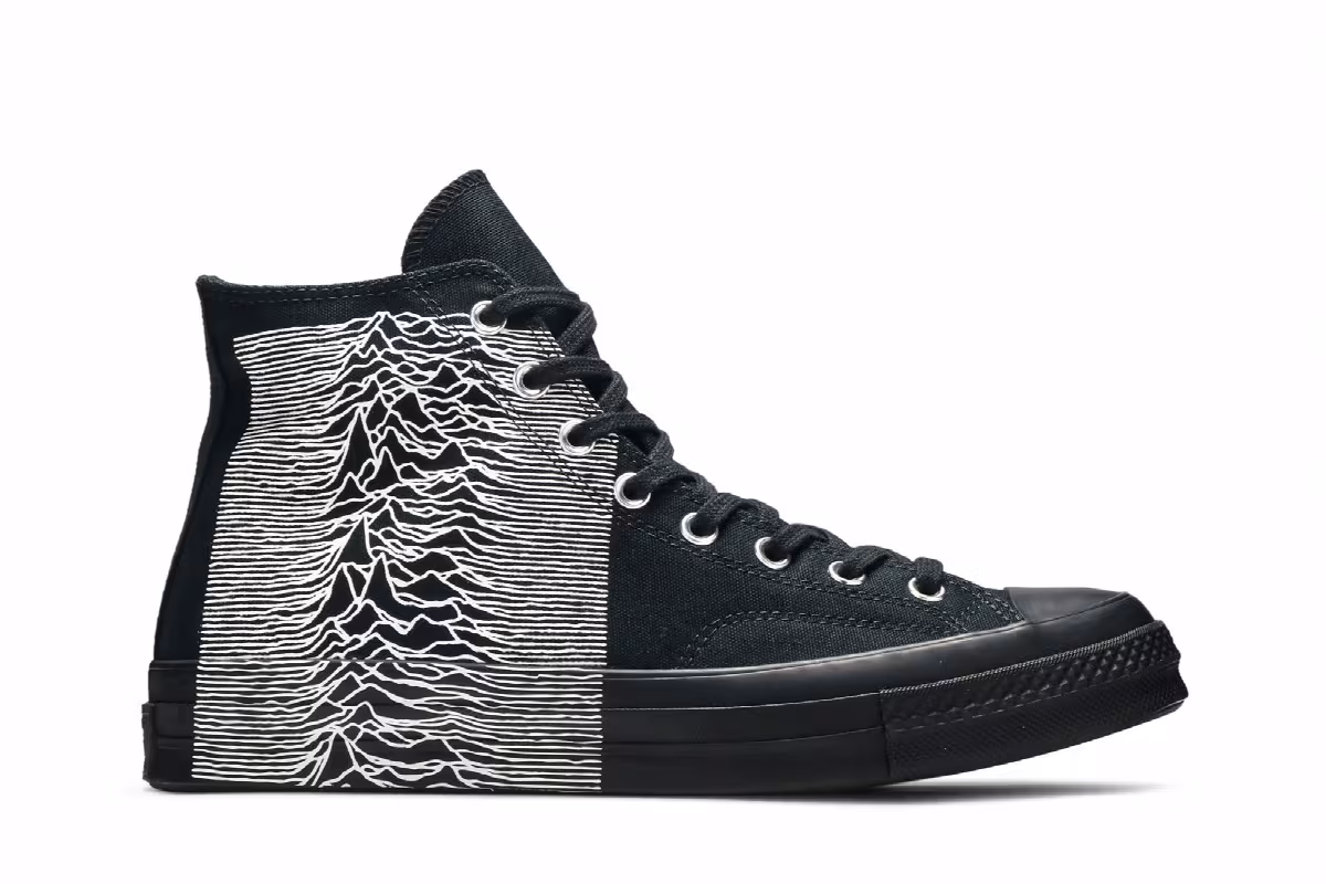 Joy Division x Pleasures x Converse Chuck 70 High Black White, view 2