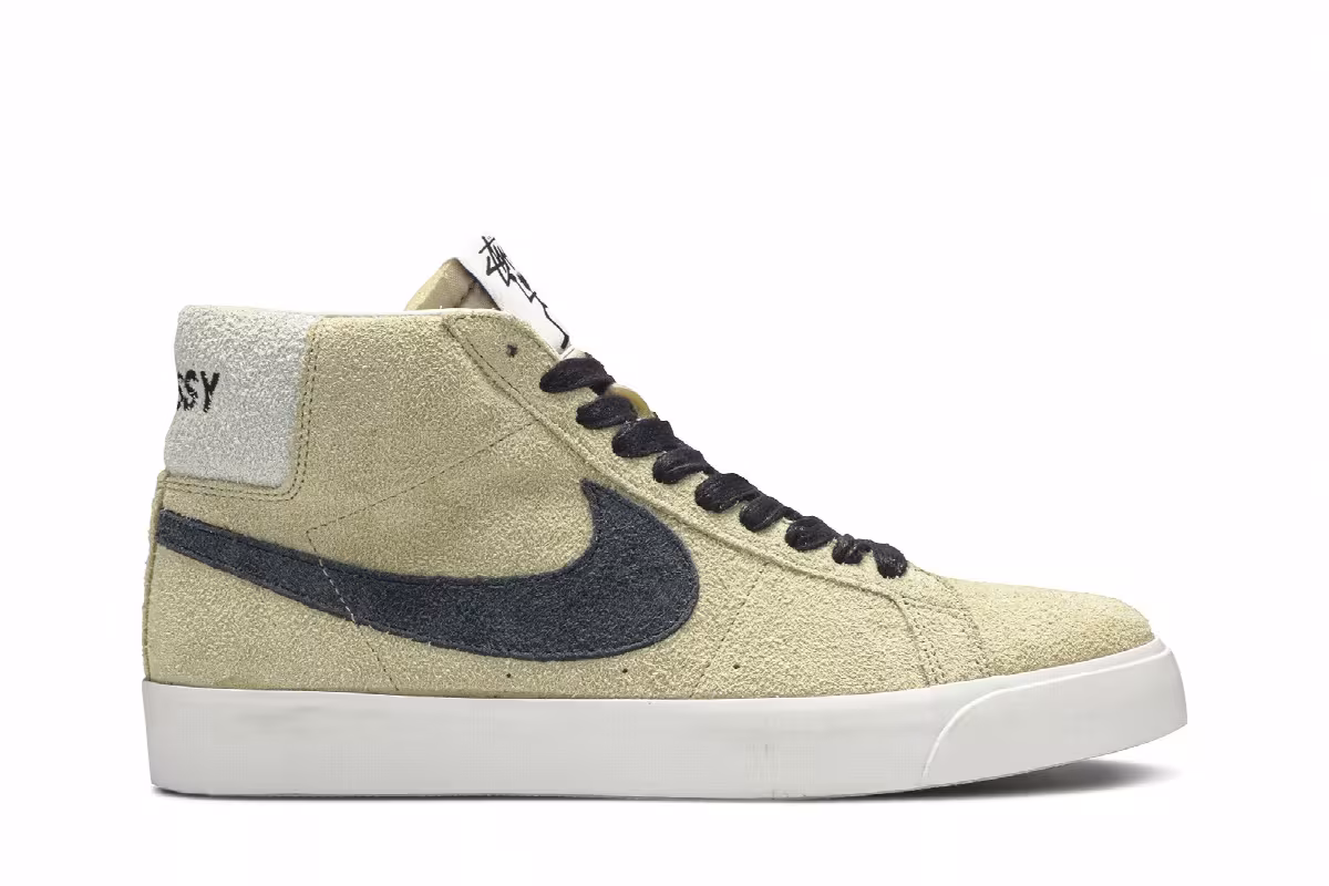 Stussy x Nike Blazer Mid SB Midwest Gold, view 2