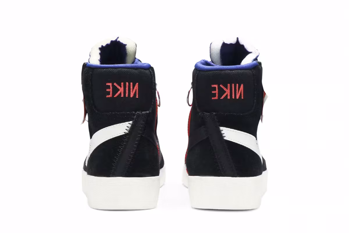 Nike Women's Blazer Mid Rebel XX Black Royal Blue, view 7