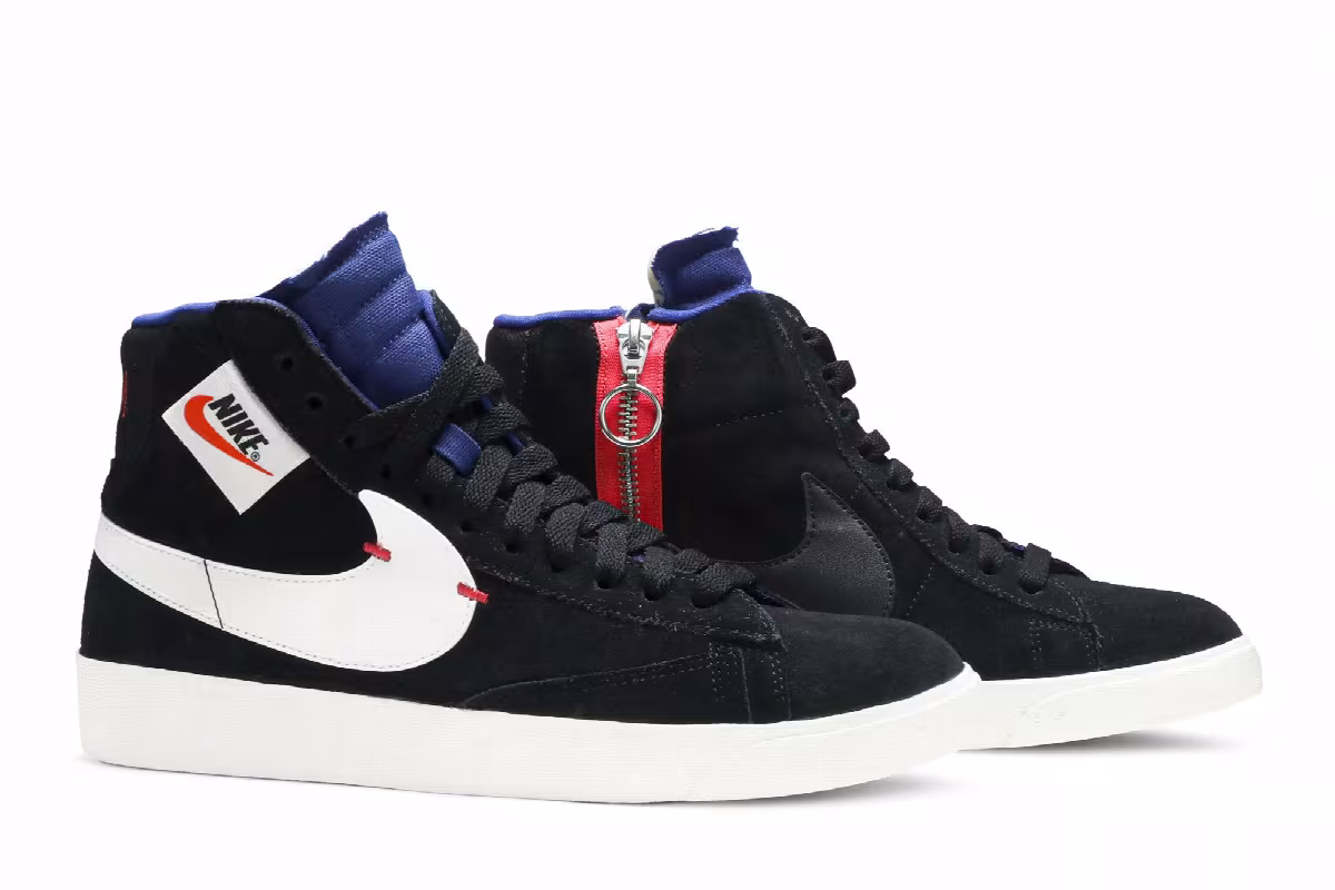Nike Women's Blazer Mid Rebel XX Black Royal Blue, view 9