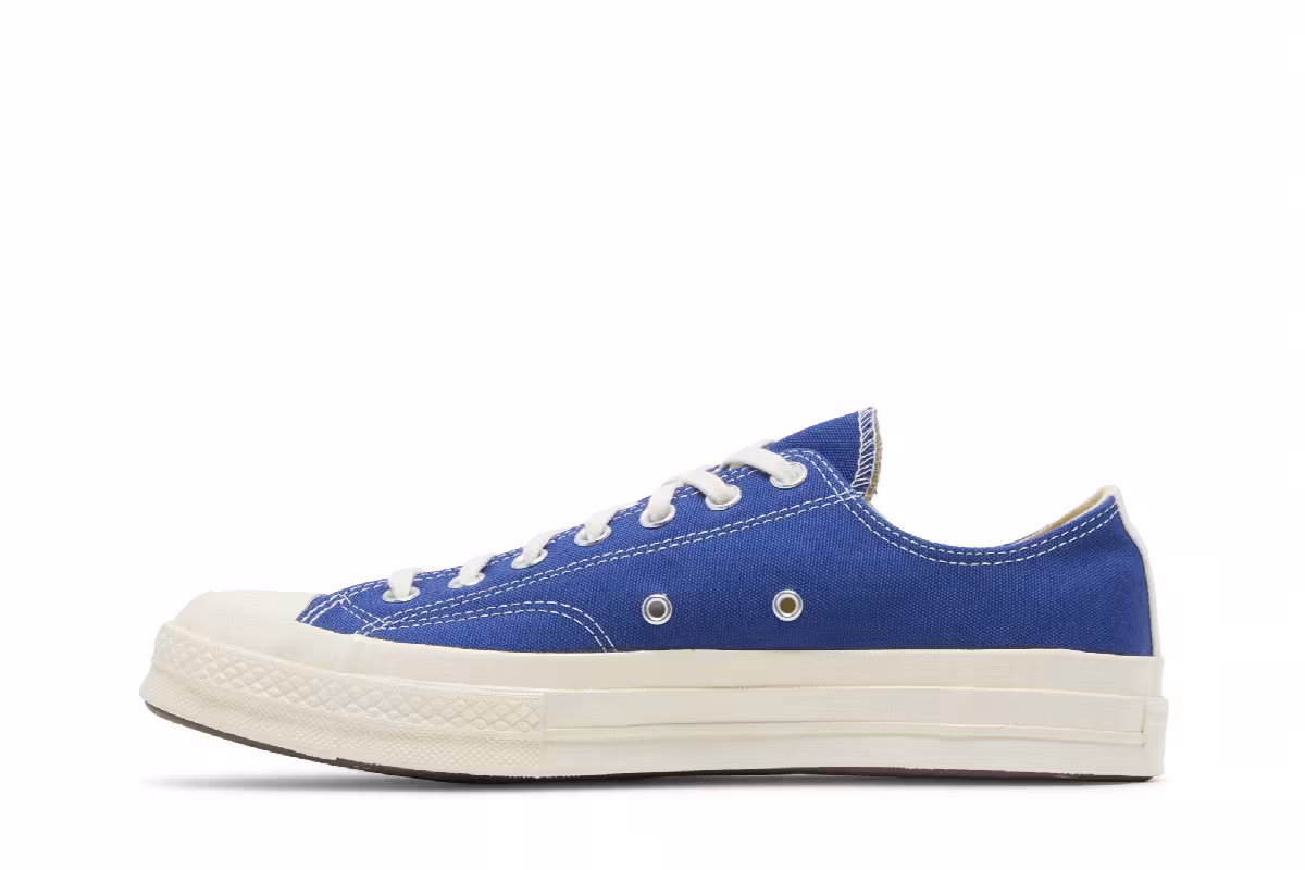 Comme des Garçons PLAY x Converse Chuck 70 Low Blue Quartz 2023, view 4