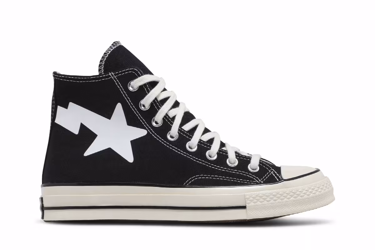 Chinatown Market x A Bathing Ape x Converse Chuck 70 High Black, view 2