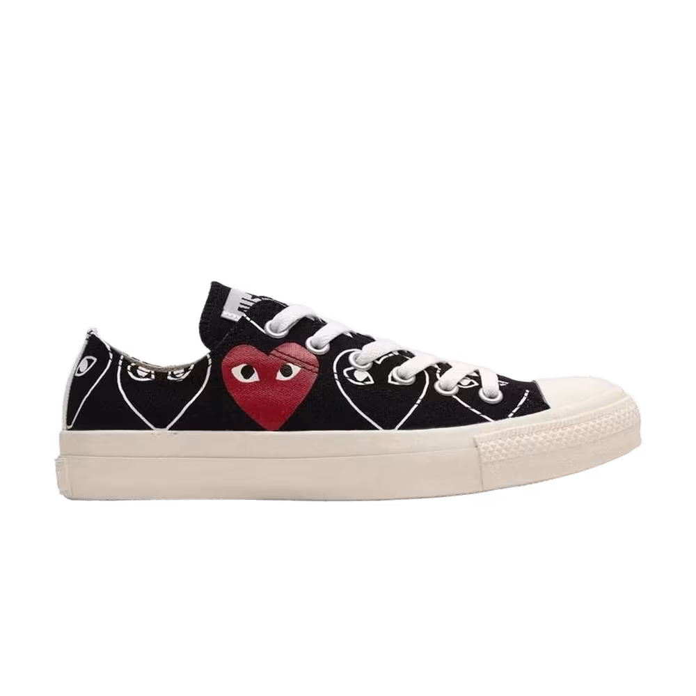 Comme des Garçons Play x Converse Chuck 70 Low Heart Print - Black Red