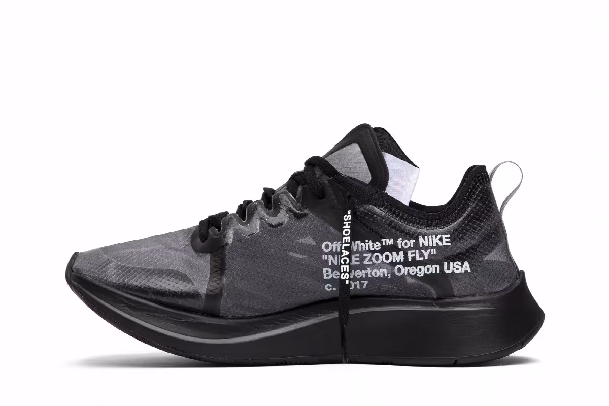 Off-White x Nike Zoom Fly SP Black, view 4