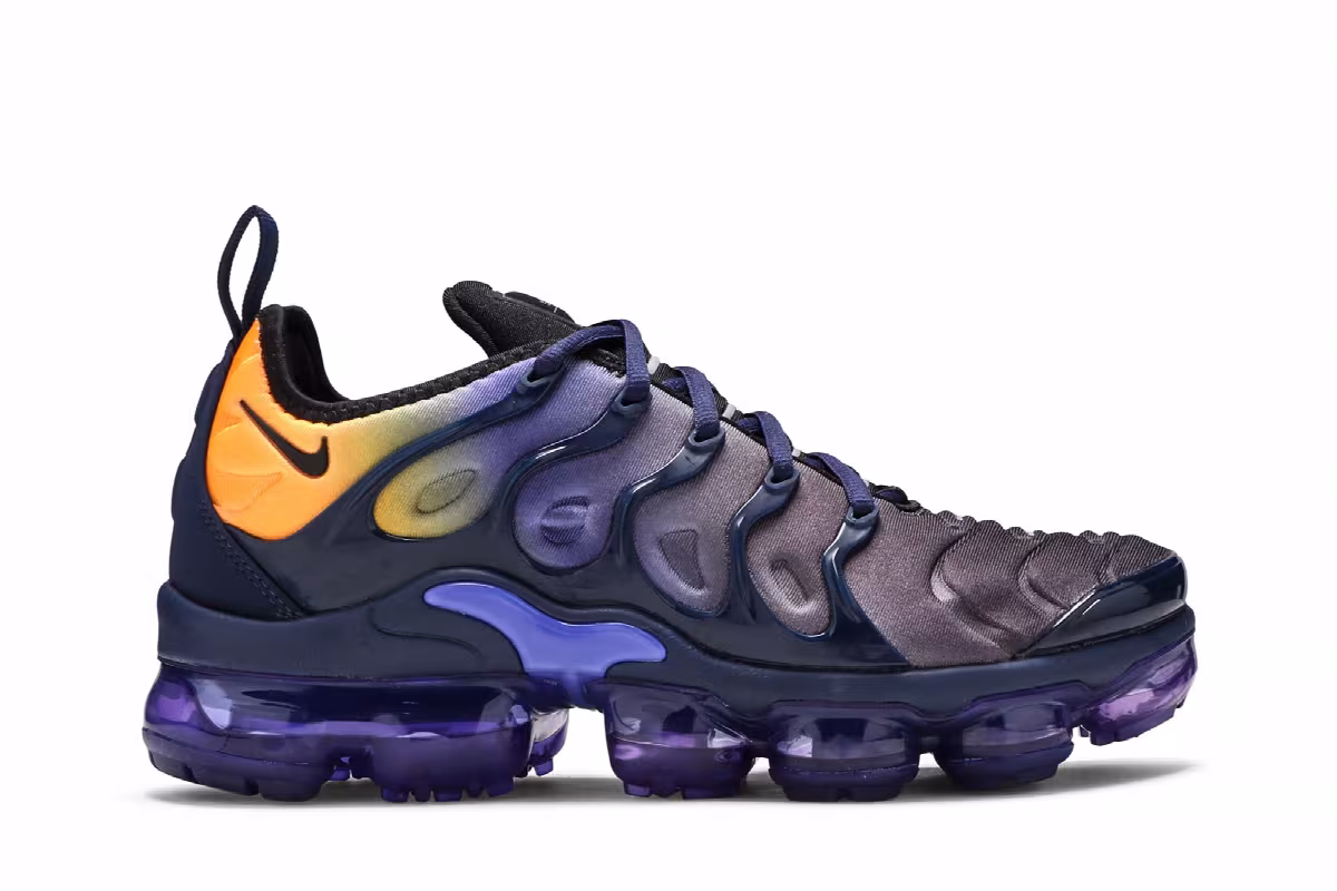 Nike Women's Air VaporMax Plus Blue Orange, view 2