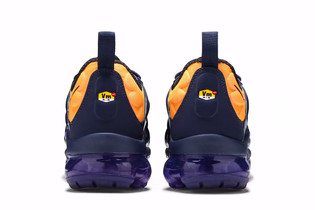 Nike Women's Air VaporMax Plus Blue Orange, view 7